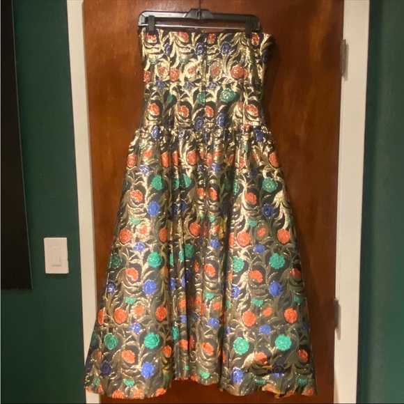 VINTAGE VICTOR COSTA STRAPLESS DRESS - Picture 2 of 7